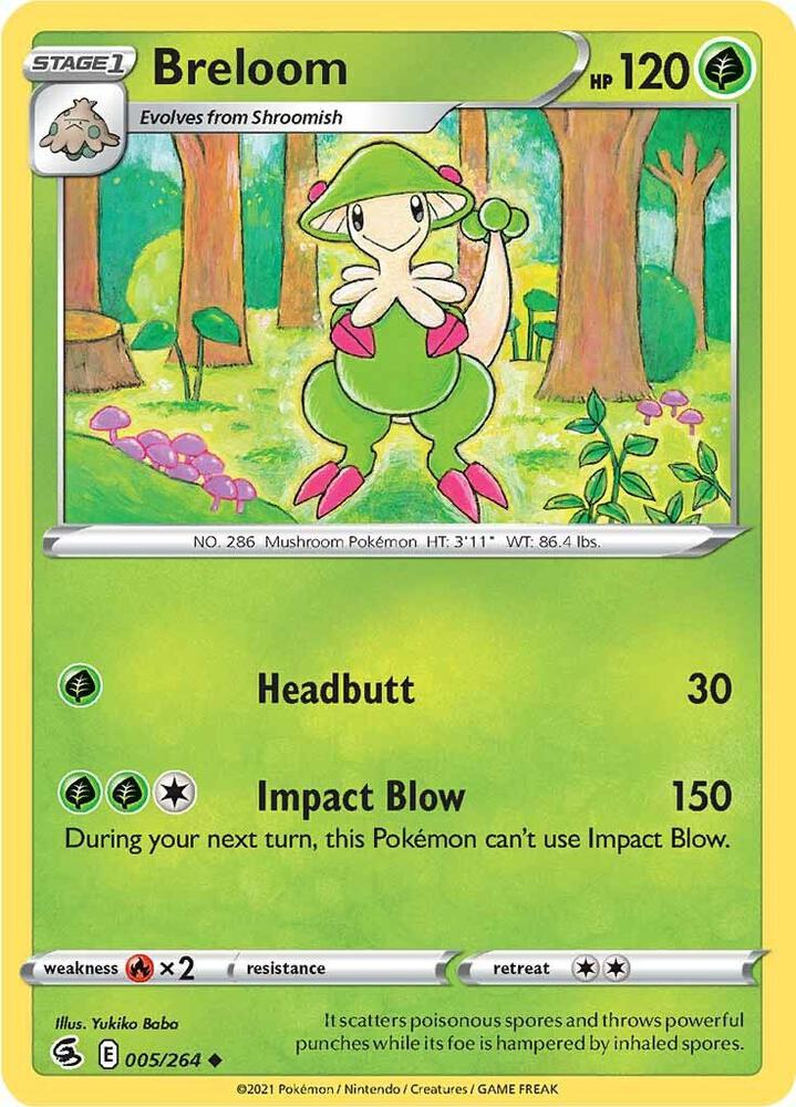 Breloom 005/264 Reverse Holofoil — Fusion Strike Pokémon card