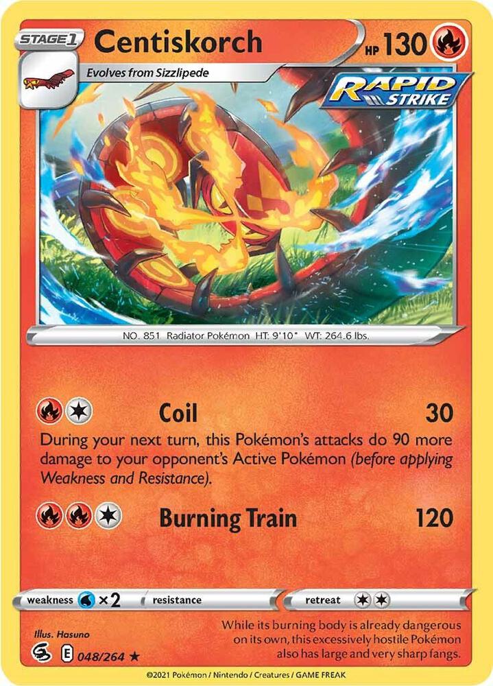 Centiskorch 048/264 — Fusion Strike Pokémon card