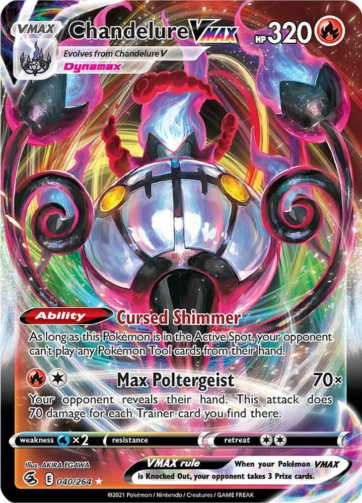 Chandelure VMAX 040/264 Holofoil — Fusion Strike Pokémon card
