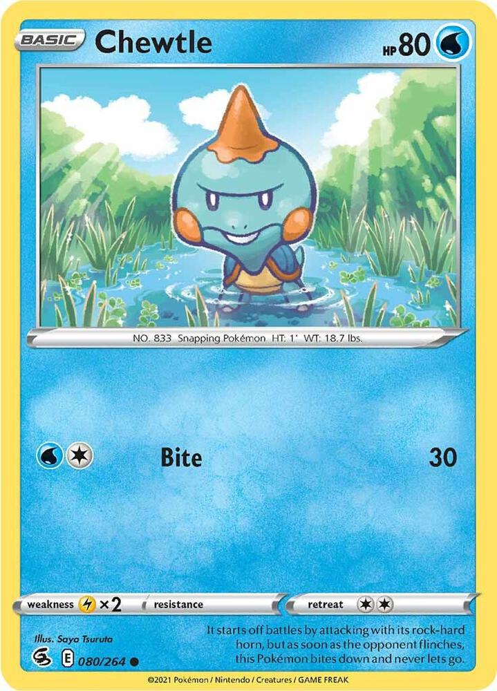 Chewtle 080/264 — Fusion Strike Pokémon card