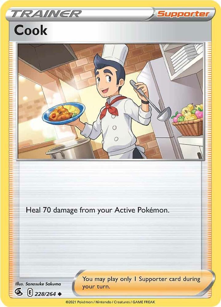 Cook 228/264 Reverse Holofoil — Fusion Strike Pokémon card