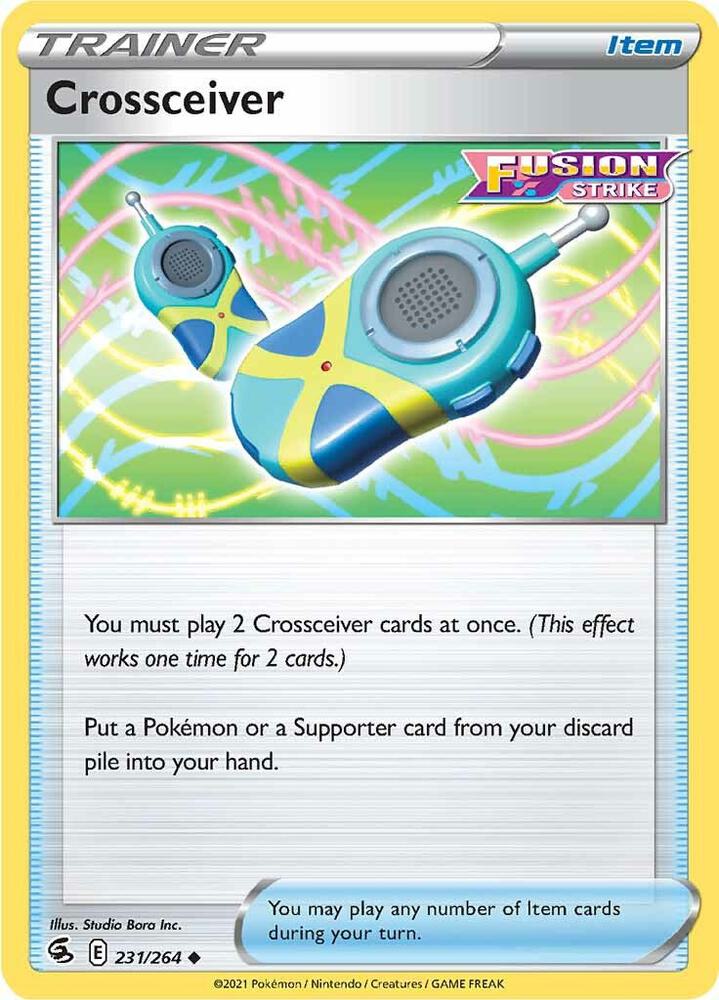 Crossceiver 231/264 Reverse Holofoil — Fusion Strike Pokémon card