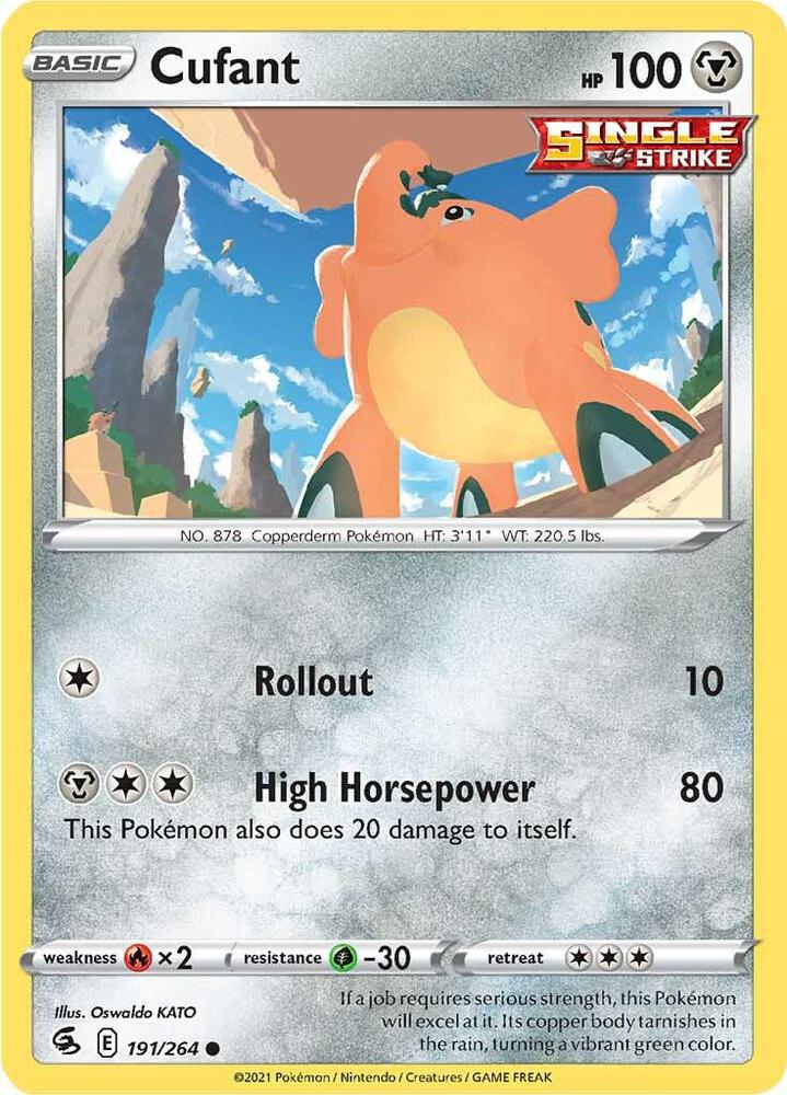 Cufant 191/264 Reverse Holofoil — Fusion Strike Pokémon card