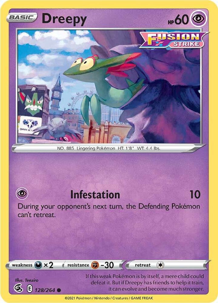 Dreepy 128/264 — Fusion Strike Pokémon card