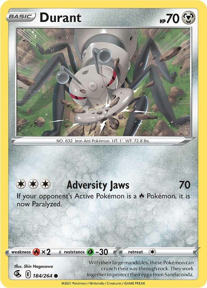 Durant 184/264 — Fusion Strike Pokémon card
