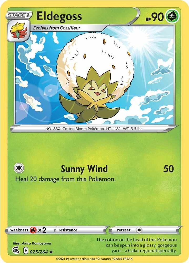 Eldegoss 025/264 Reverse Holofoil — Fusion Strike Pokémon card