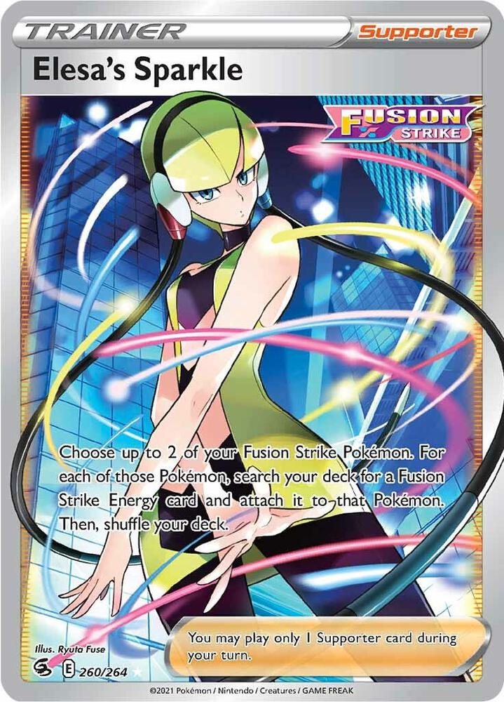 Elesa's Sparkle 260/264 Holofoil — Fusion Strike Pokémon card