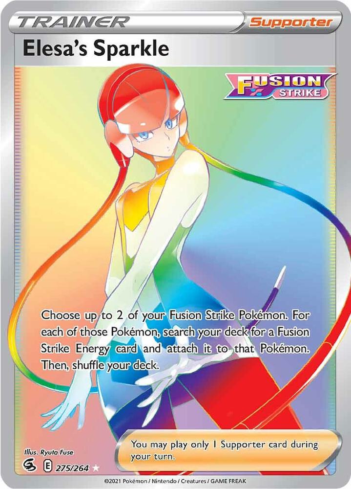 Elesa's Sparkle 275/264 Holofoil — Fusion Strike Pokémon card