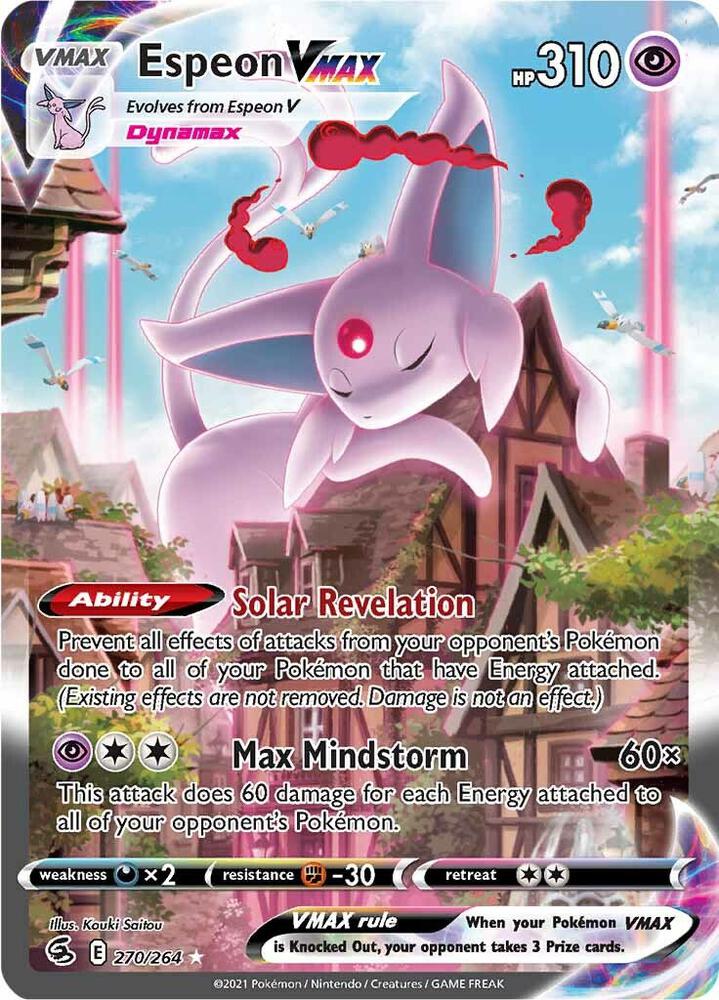 Espeon VMAX 270/264 Holofoil — Fusion Strike Pokémon card
