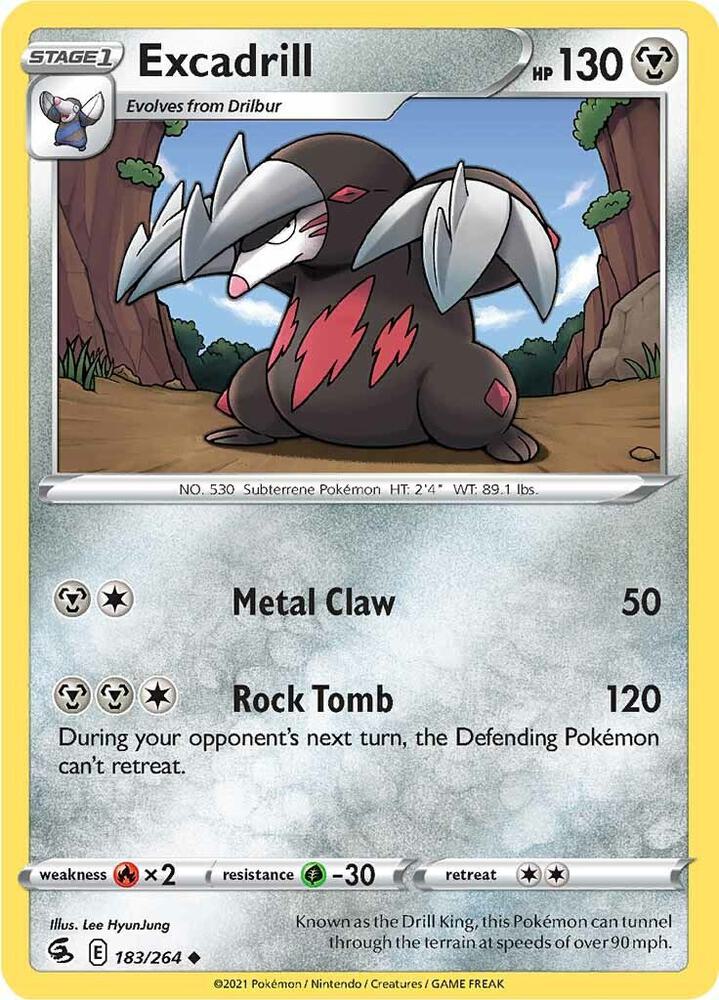 Excadrill 183/264 — Fusion Strike Pokémon card