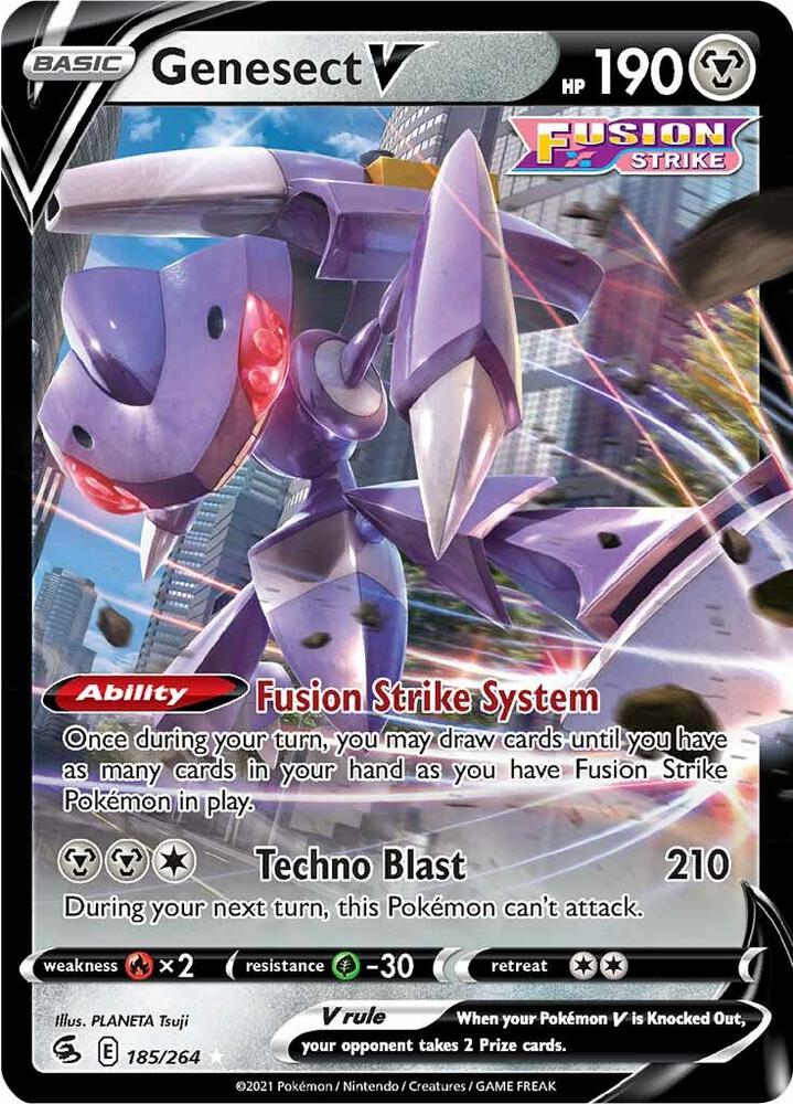 Genesect V 185/264 Holofoil — Fusion Strike Pokémon card