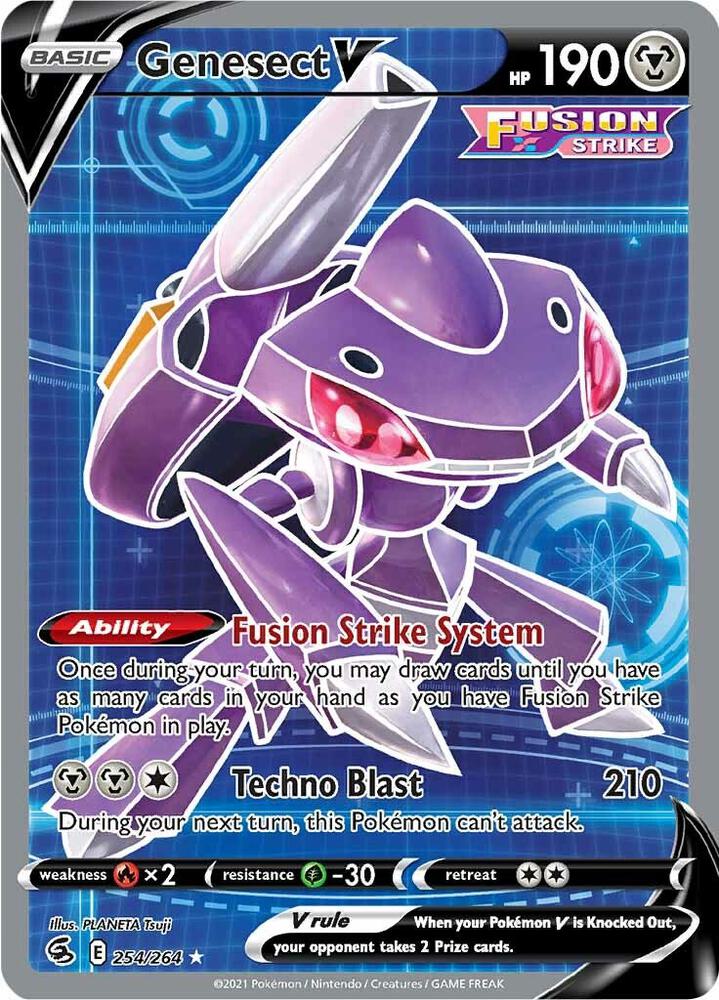 Genesect V 254/264 Holofoil — Fusion Strike Pokémon card