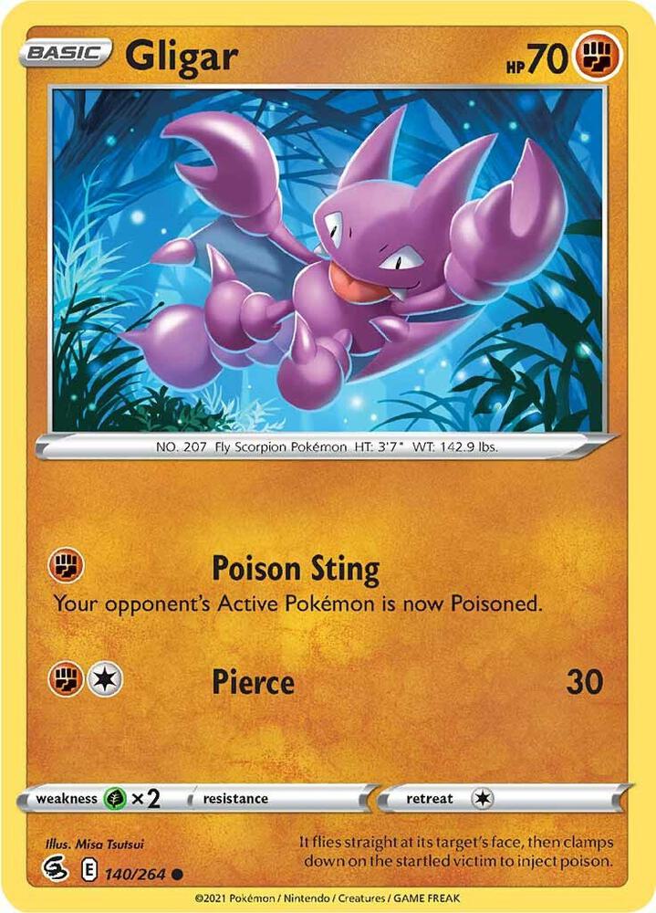 Gligar 140/264 — Fusion Strike Pokémon card