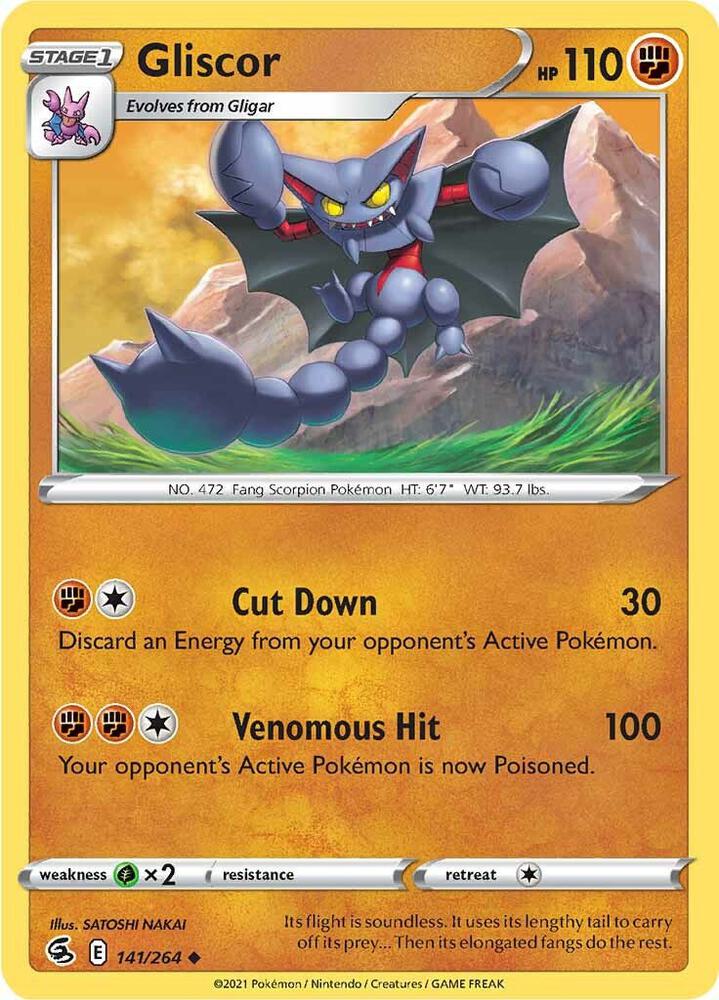 Gliscor 141/264 — Fusion Strike Pokémon card