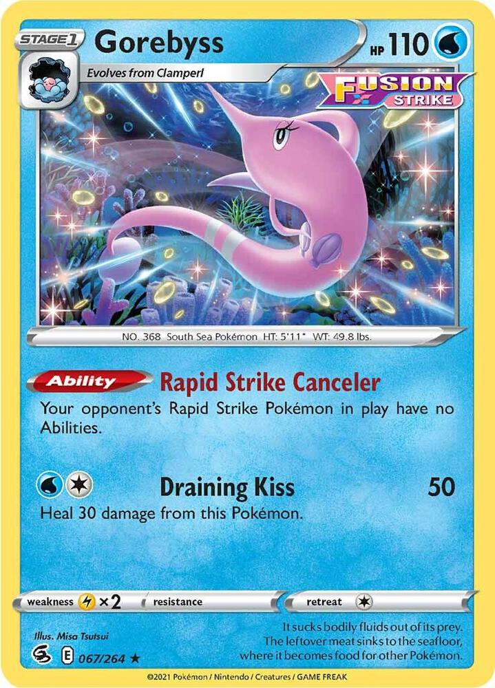 Gorebyss 067/264 Reverse Holofoil — Fusion Strike Pokémon card