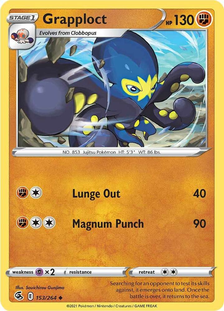 Grapploct 153/264 — Fusion Strike Pokémon card
