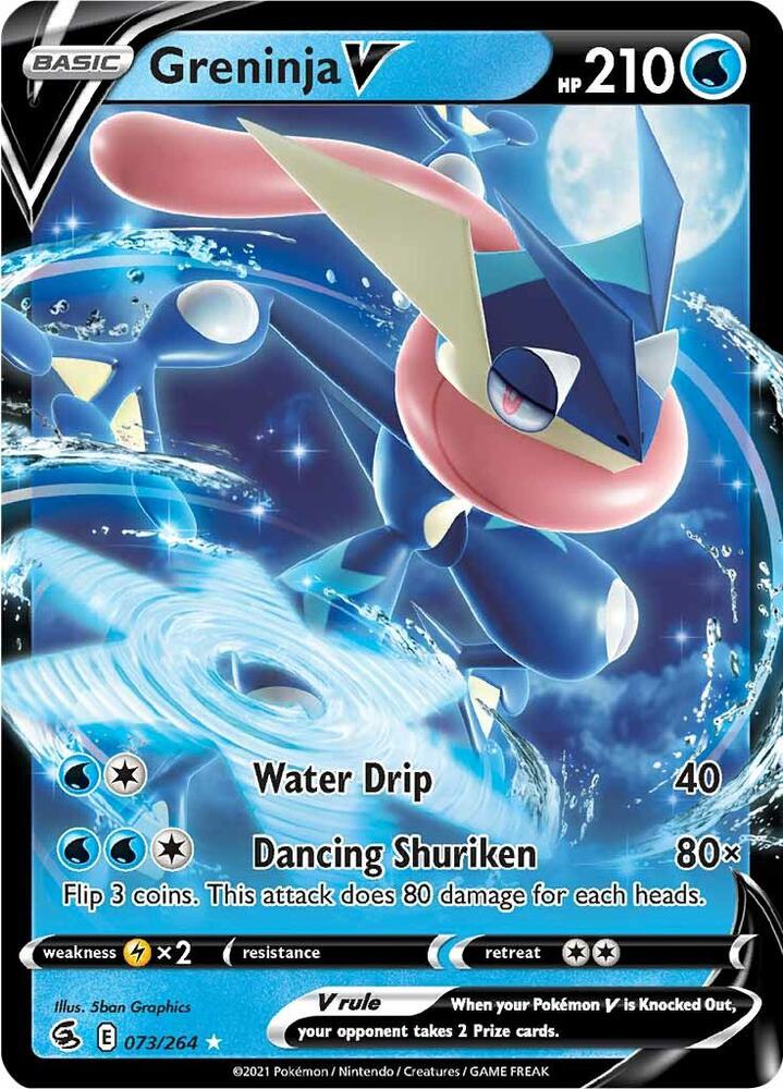 Greninja V 073/264 Holofoil — Fusion Strike Pokémon card