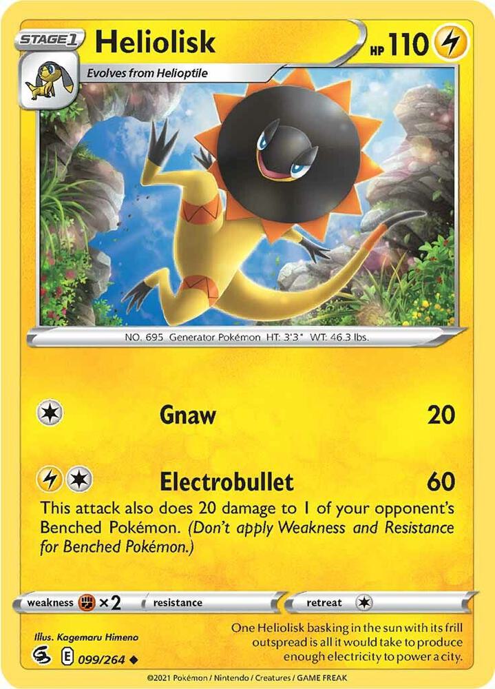 Heliolisk 099/264 — Fusion Strike Pokémon card