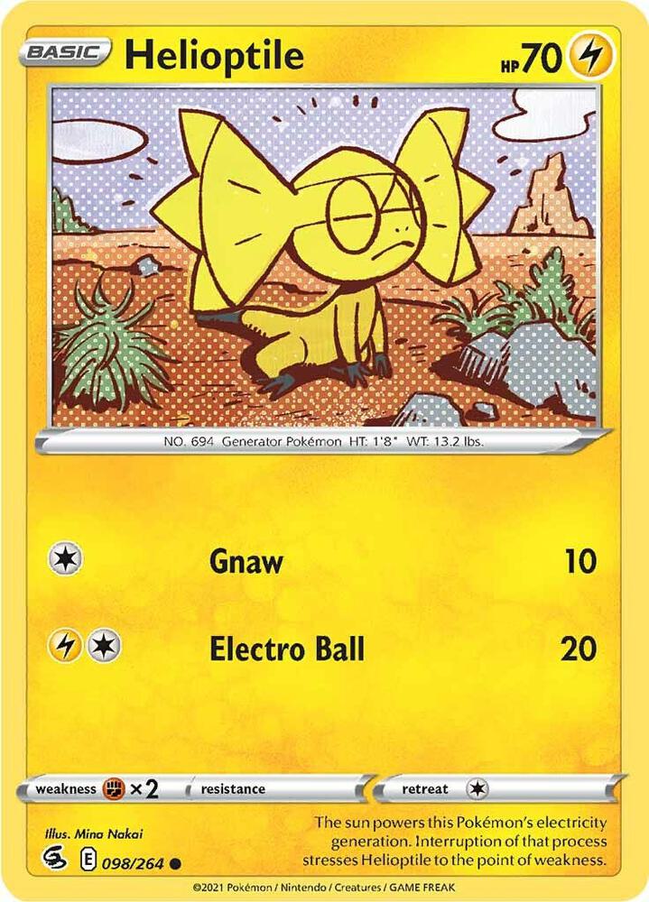Helioptile 098/264 Reverse Holofoil — Fusion Strike Pokémon card