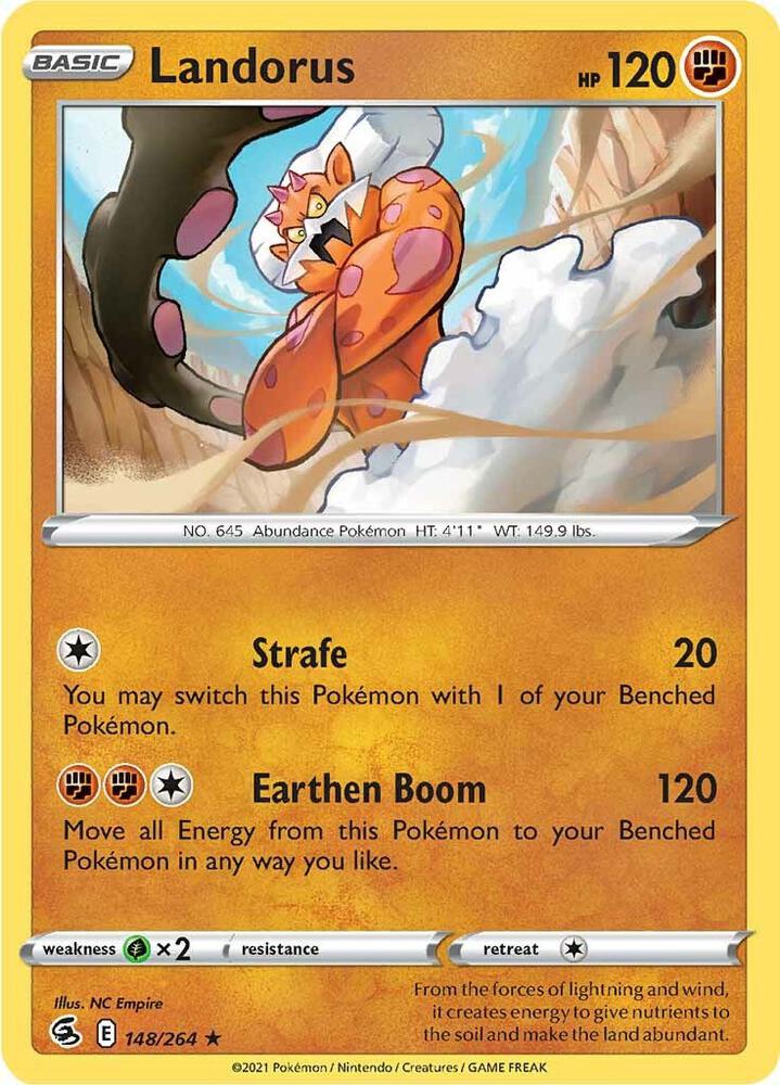 Landorus 148/264 Reverse Holofoil — Fusion Strike Pokémon card