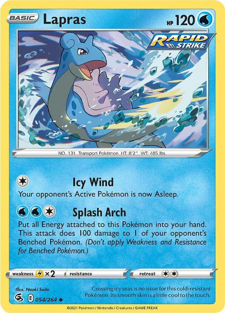 Lapras 054/264 — Fusion Strike Pokémon card
