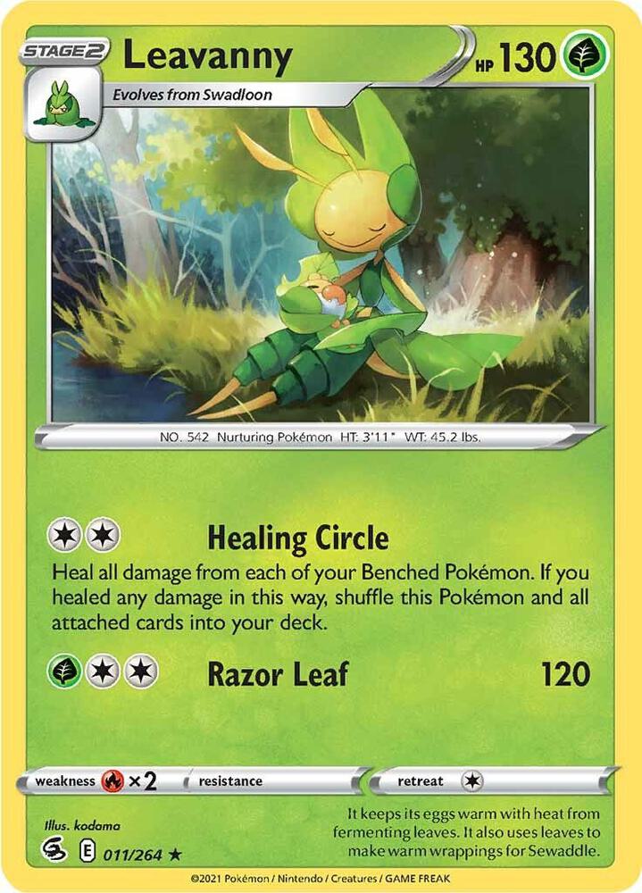 Pokemon - Fusion Strike - Leavanny - 011/264 - Reverse Holofoil