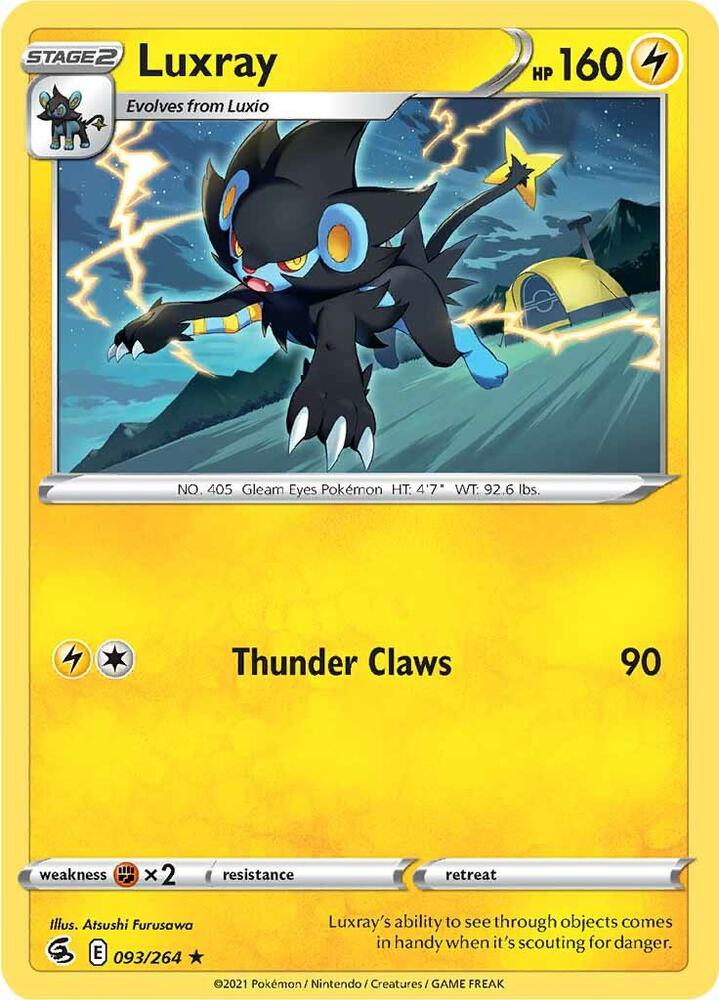 Luxray 093/264 Reverse Holofoil — Fusion Strike Pokémon card