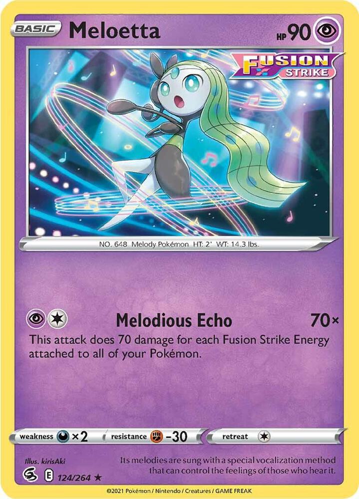 Meloetta 124/264 — Fusion Strike Pokémon card
