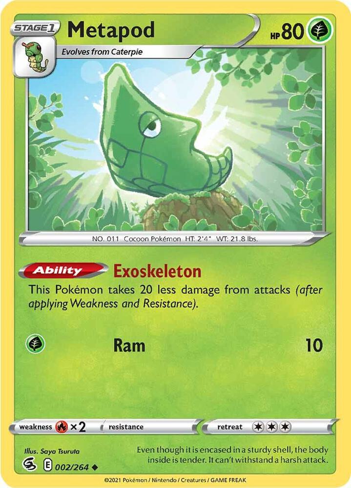 Metapod 002/264 — Fusion Strike Pokémon card