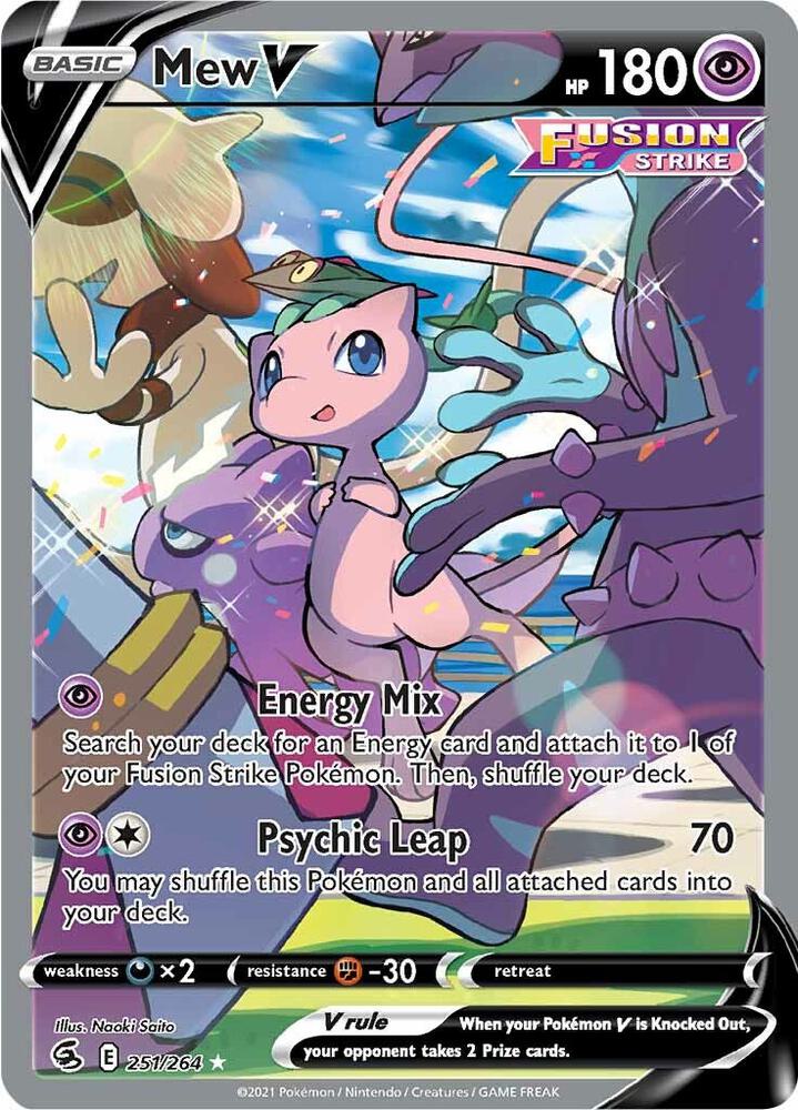 Mew V 251/264 Holofoil — Fusion Strike Pokémon card