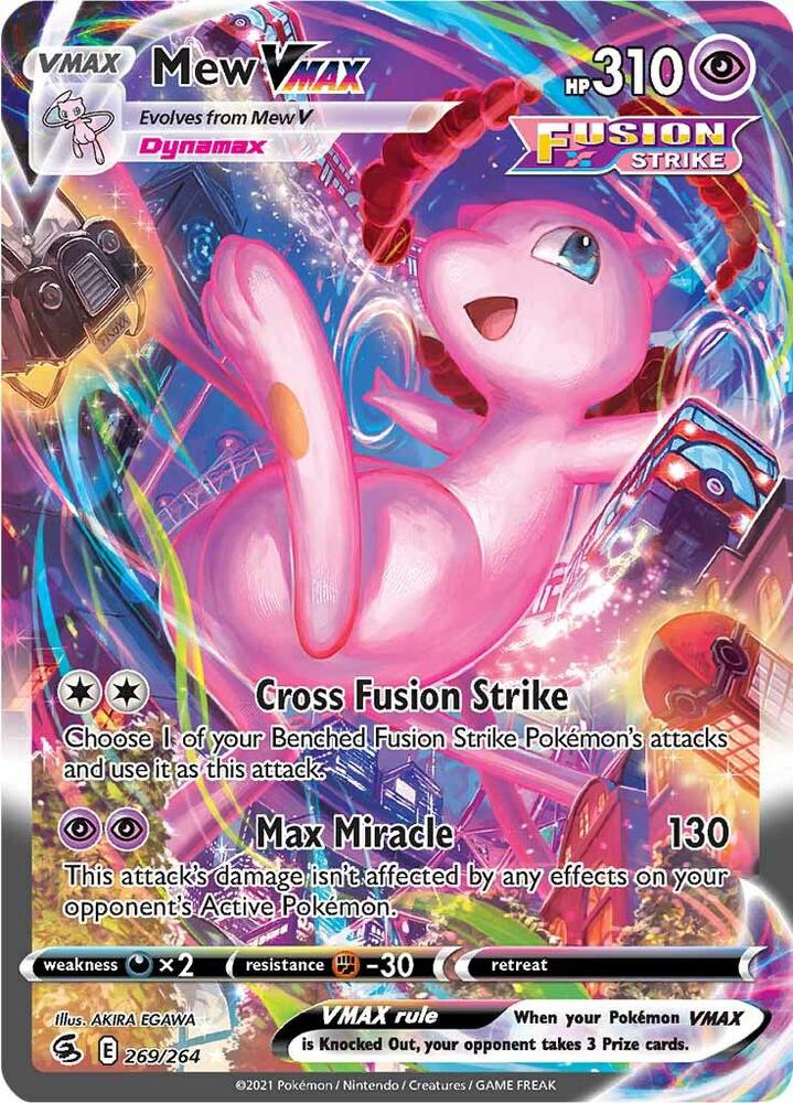 Mew VMAX 269/264 Holofoil — Fusion Strike Pokémon card