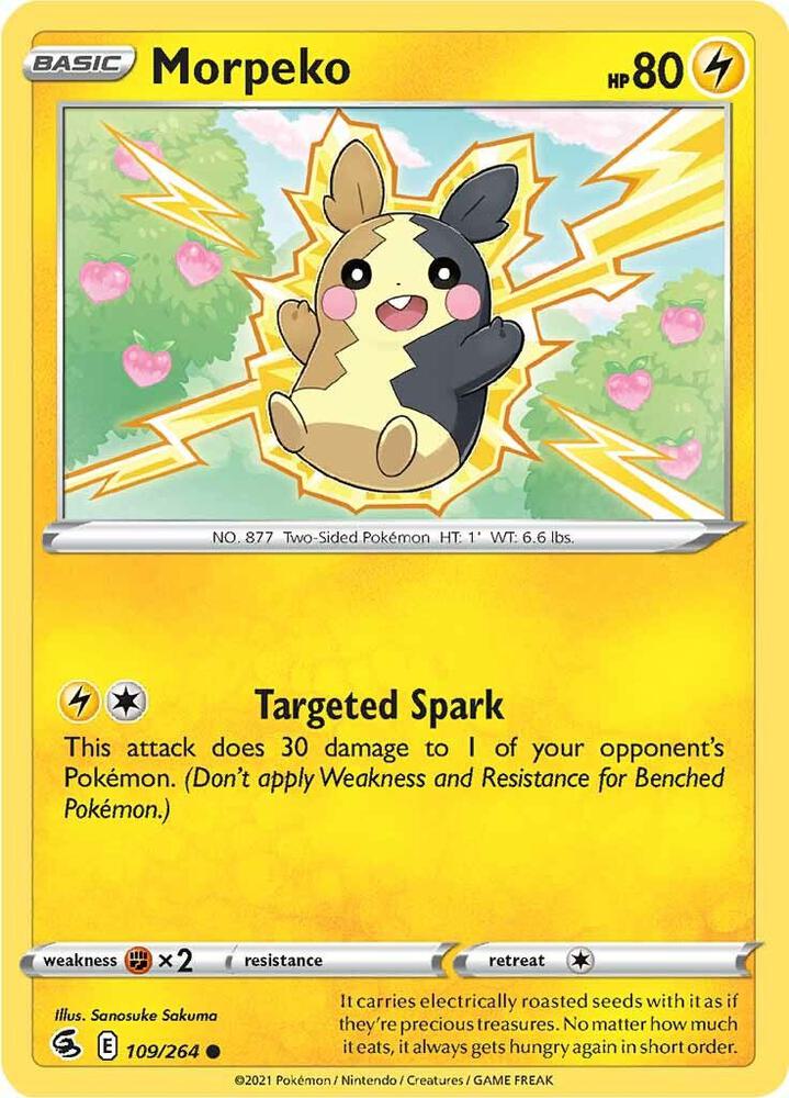 Morpeko 109/264 Reverse Holofoil — Fusion Strike Pokémon card