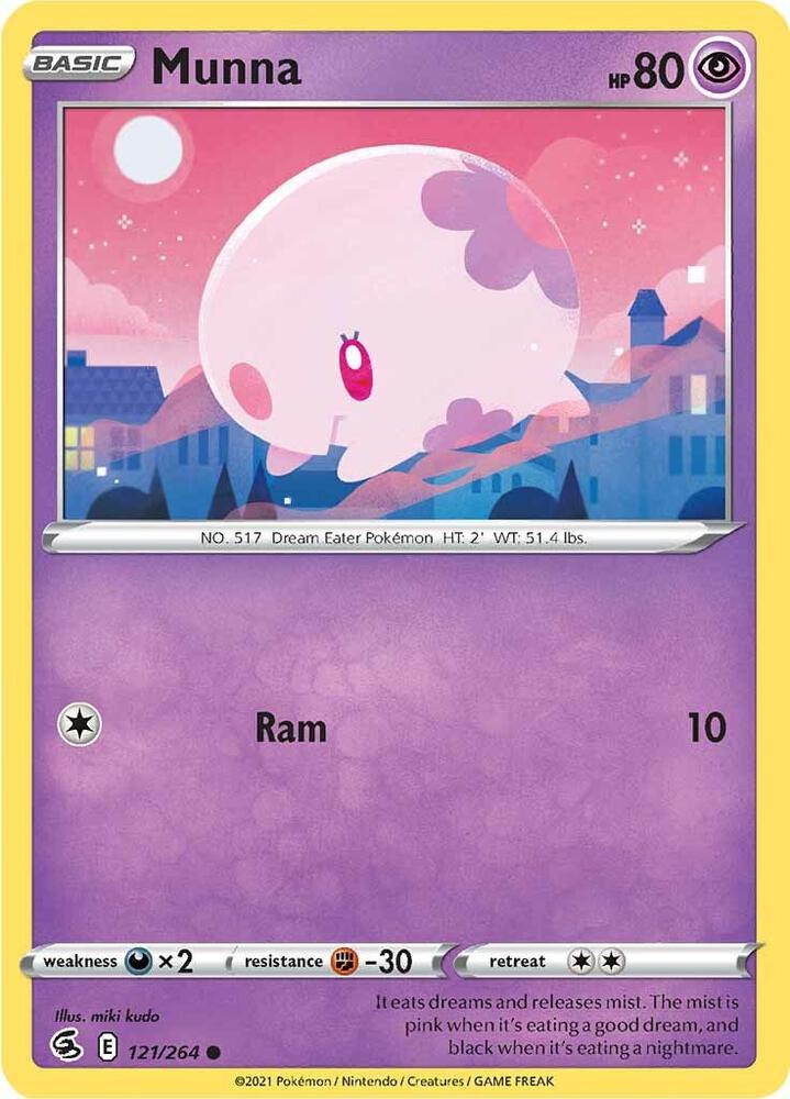 Munna 121/264 — Fusion Strike Pokémon card