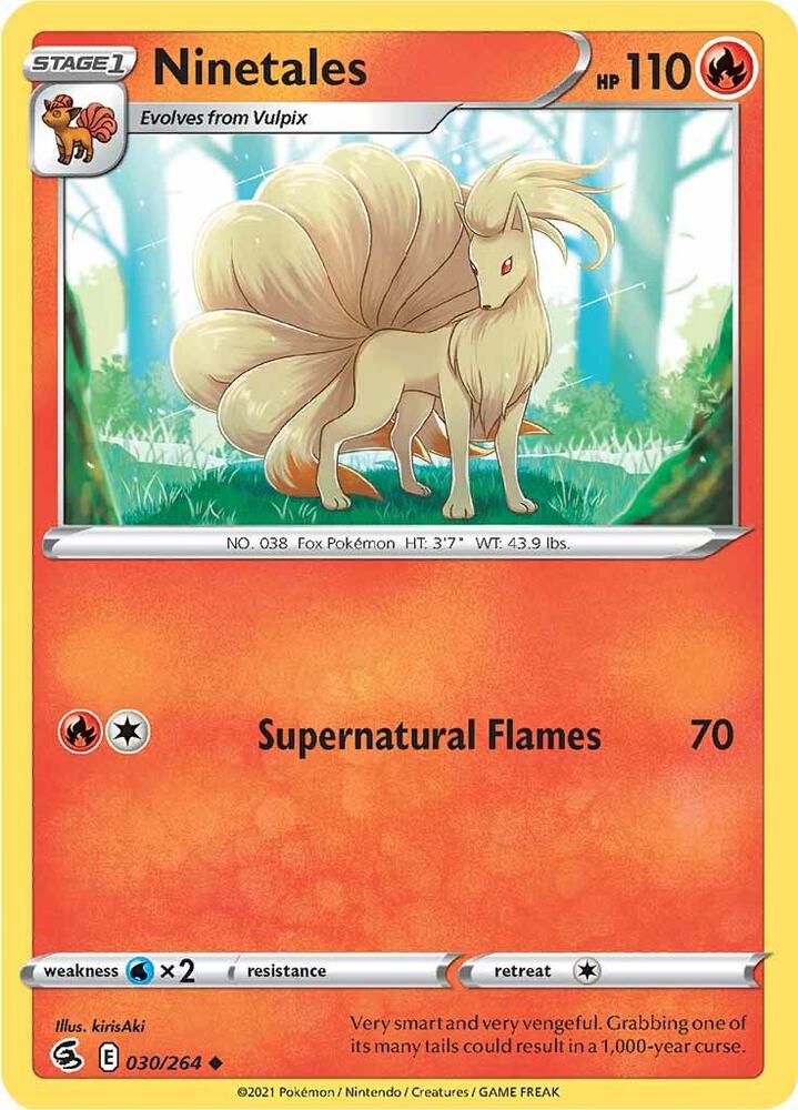 Ninetales 030/264 Reverse Holofoil — Fusion Strike Pokémon card