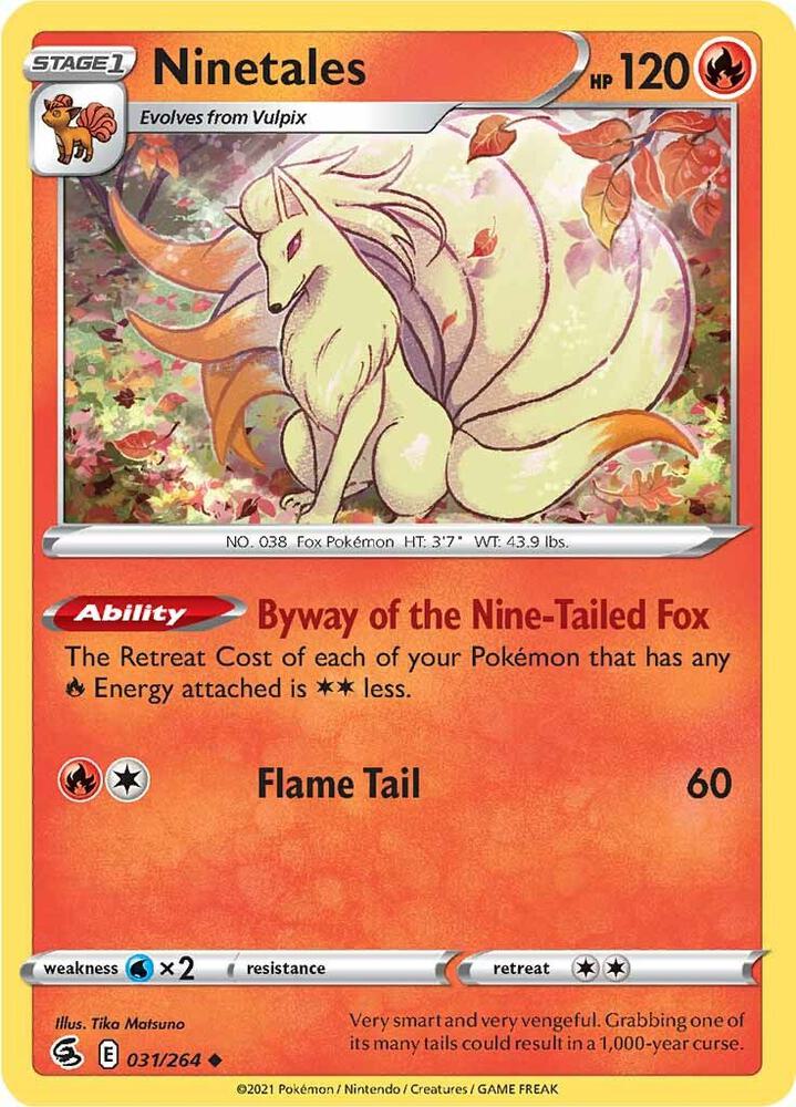 Pokemon - Fusion Strike - Ninetales - 031/264 - Reverse Holofoil
