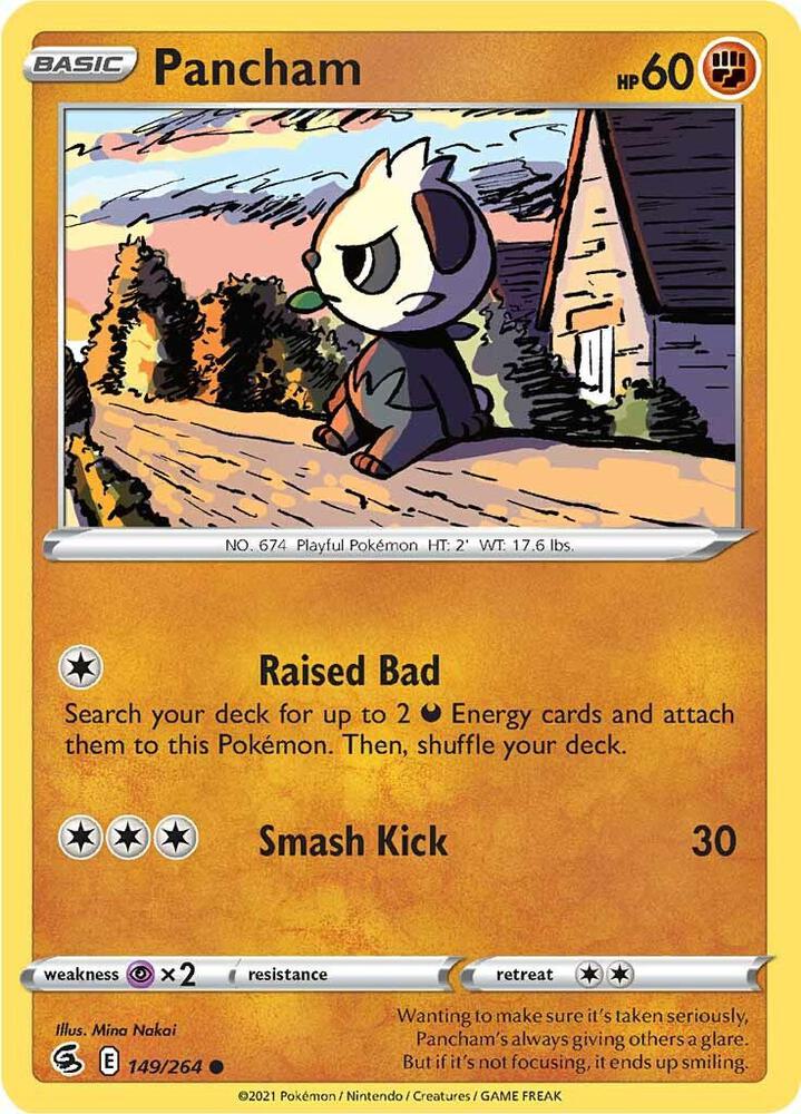 Pancham 149/264 — Fusion Strike Pokémon card