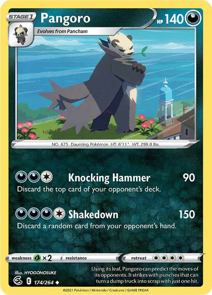 Pangoro 174/264 Reverse Holofoil — Fusion Strike Pokémon card