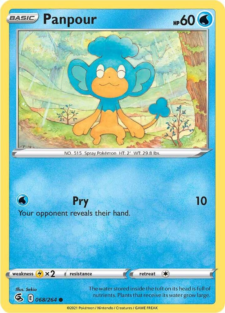 Panpour 068/264 Reverse Holofoil — Fusion Strike Pokémon card