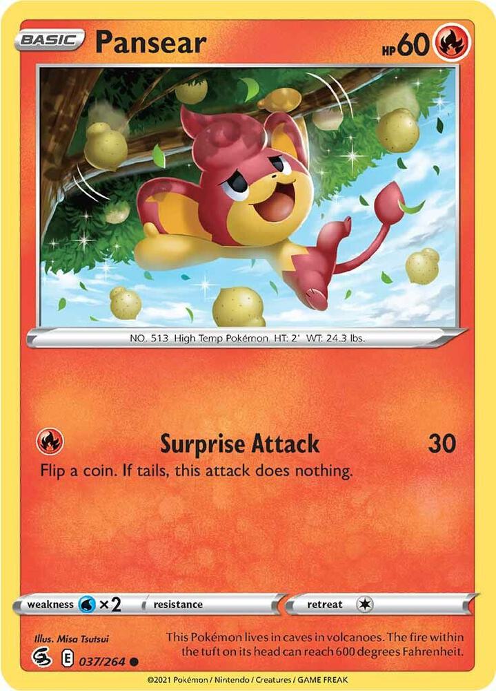 Pansear 037/264 Reverse Holofoil — Fusion Strike Pokémon card