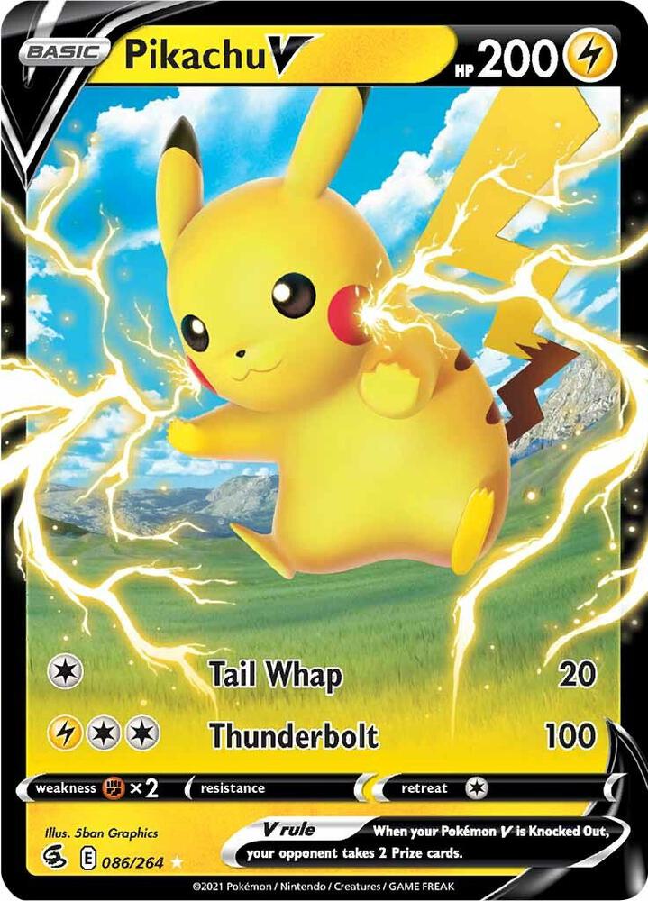 Pikachu V 086/264 Holofoil — Fusion Strike Pokémon card