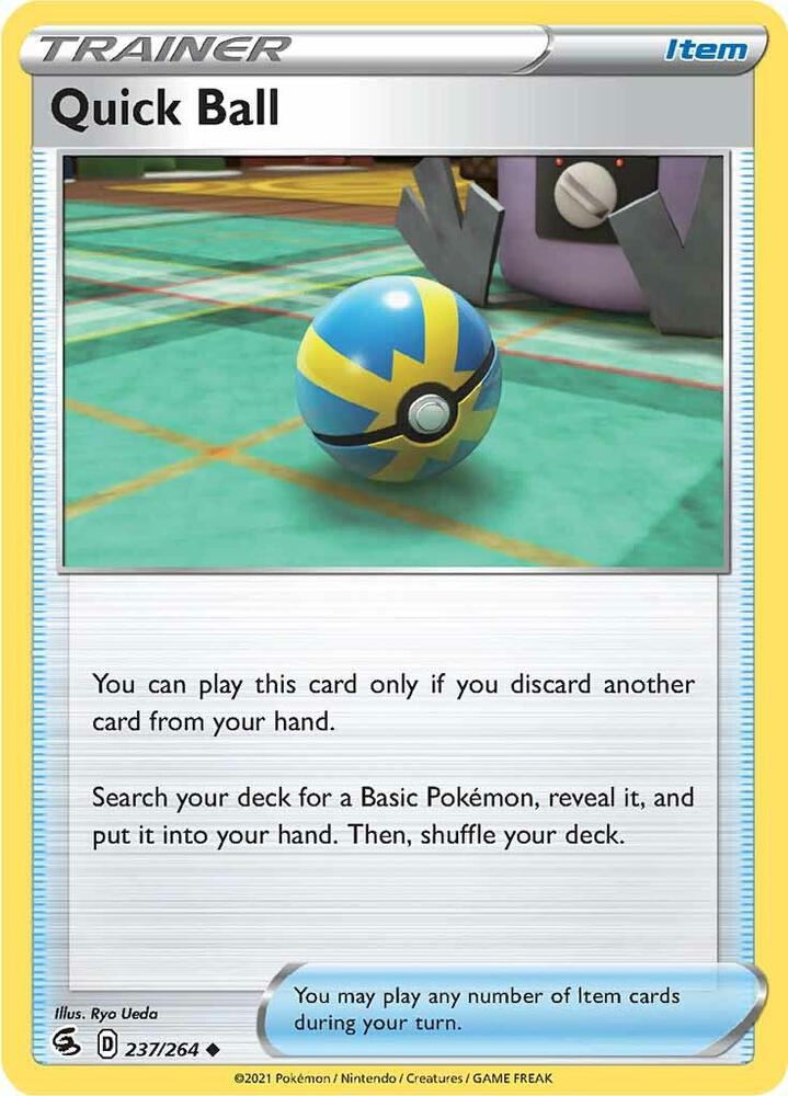 Quick Ball 237/264 Reverse Holofoil — Fusion Strike Pokémon card