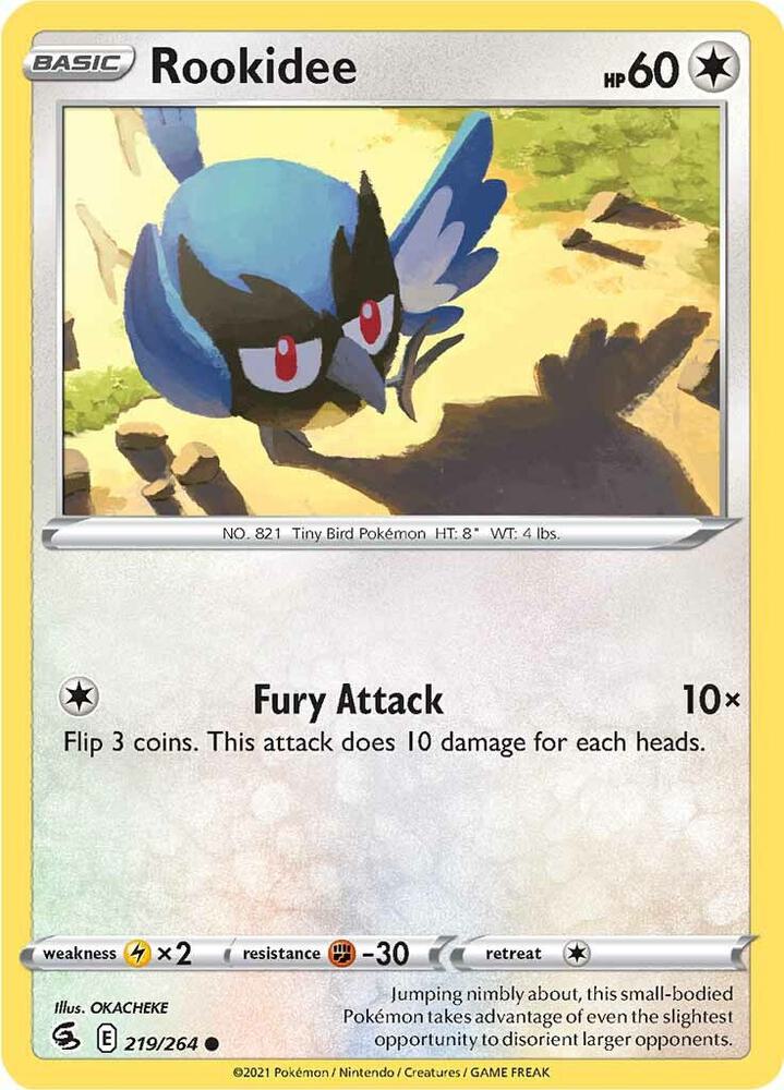 Rookidee 219/264 Reverse Holofoil — Fusion Strike Pokémon card