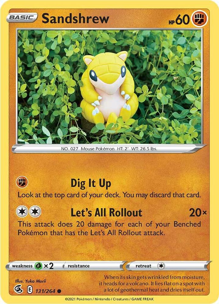 Sandshrew 131/264 — Fusion Strike Pokémon card