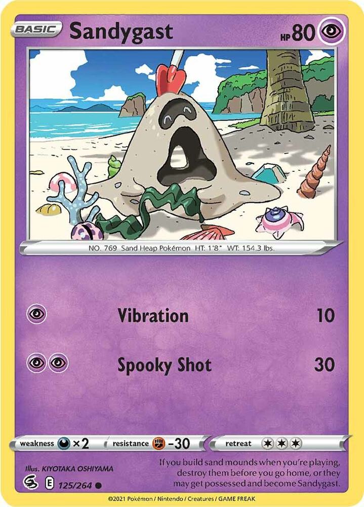 Sandygast 125/264 — Fusion Strike Pokémon card
