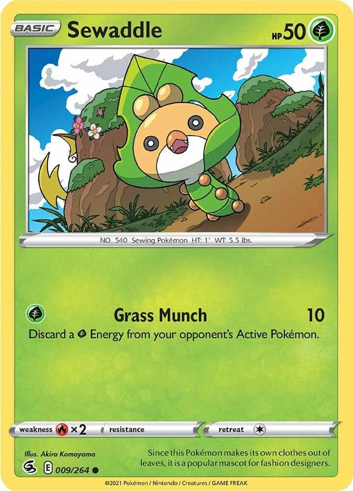 Sewaddle 009/264 — Fusion Strike Pokémon card