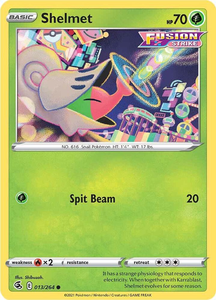 Shelmet 013/264 Reverse Holofoil — Fusion Strike Pokémon card