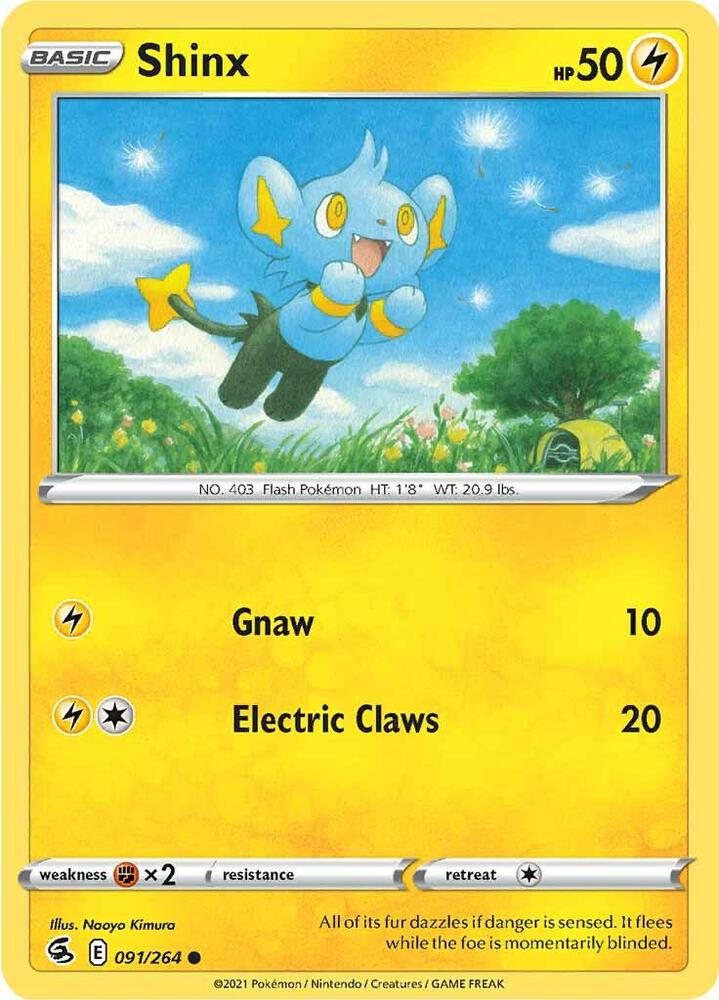 Shinx 091/264 — Fusion Strike Pokémon card