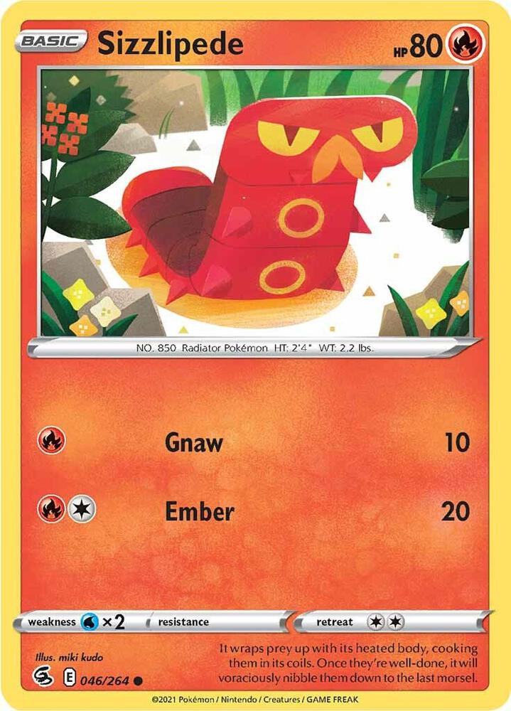 Sizzlipede 046/264 — Fusion Strike Pokémon card