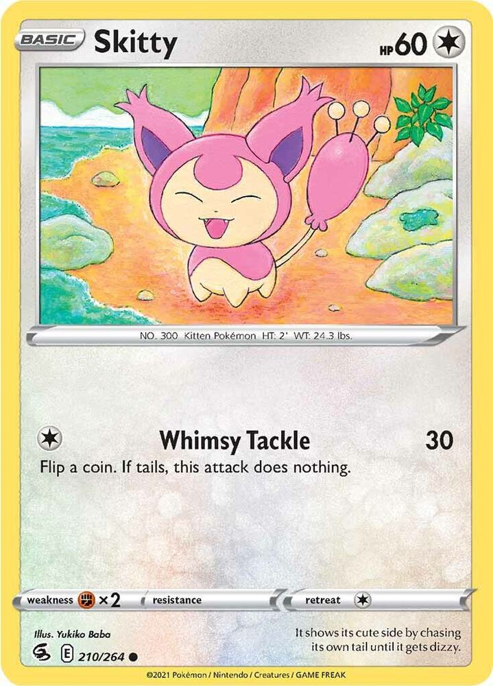 Pokemon - Fusion Strike - Skitty - 210/264 - Reverse Holofoil