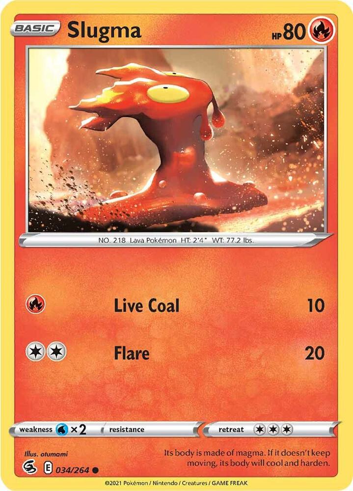Slugma 034/264 — Fusion Strike Pokémon card